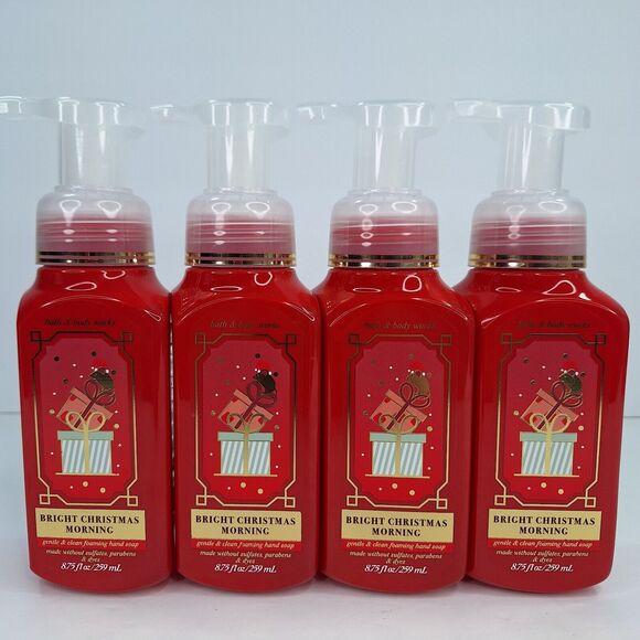 4 Bright Christmas Morning Gentle Foaming Hand Soap 8.75 oz ea Bath Body Works